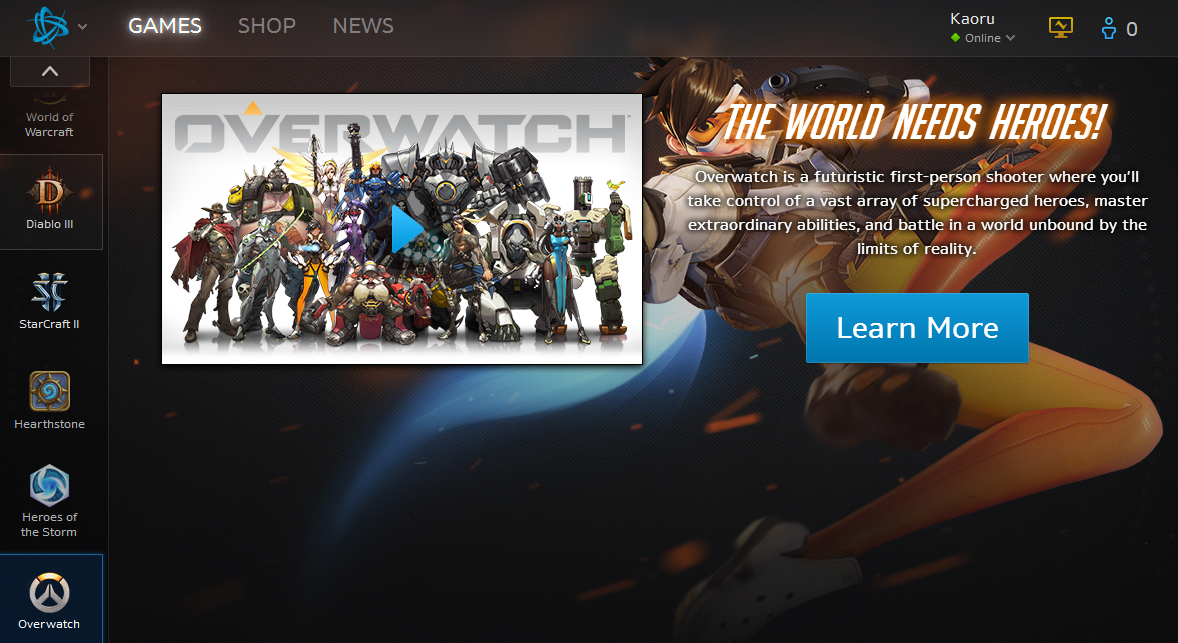 PandaKaoru_'s tweet photo. Can't wait @PlayOverwatch, added in http://t.co/KpnzIzu1B6 Launcher right after GameScom #NeedBETA http://t.co/WEQ5Y4z0mB