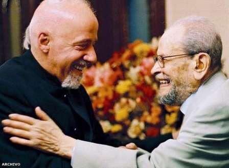 Abo3amoodd's tweet photo. Paulo Coelho and Naguib Mahfouz http://t.co/w0BD1t6gwg