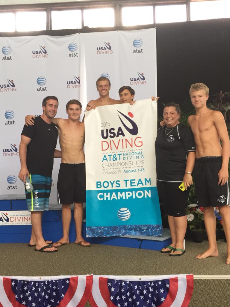 USADiving's tweet photo. .@gmcampbell1's two golds also helps the Dominion Dive Club claim the boys' team title at #ATTDivingNationals http://t.co/uFDnyR8ETF