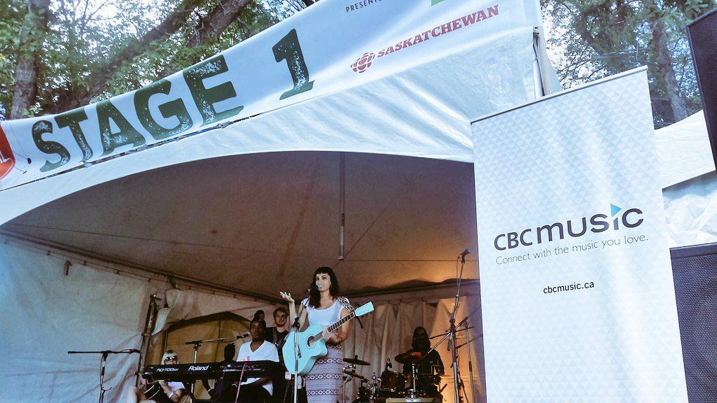 CBCSask's tweet photo. All these beauties singing together! @alyshabrilla @BasiaBulat @MalikaTirolien #rff15 #cbcsksummer http://t.co/NrrxRJlfrx