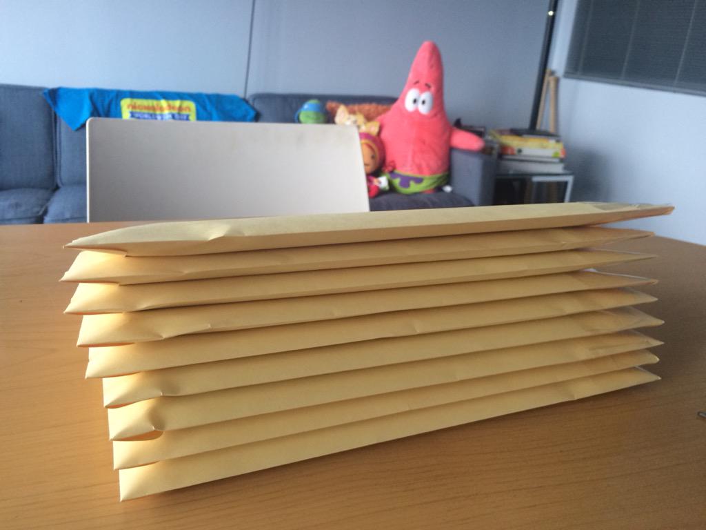 ROFFL's tweet image. Patrick approves: these suckers are hitting the mailbox tomorrow. #DraftBook is coming for ya!