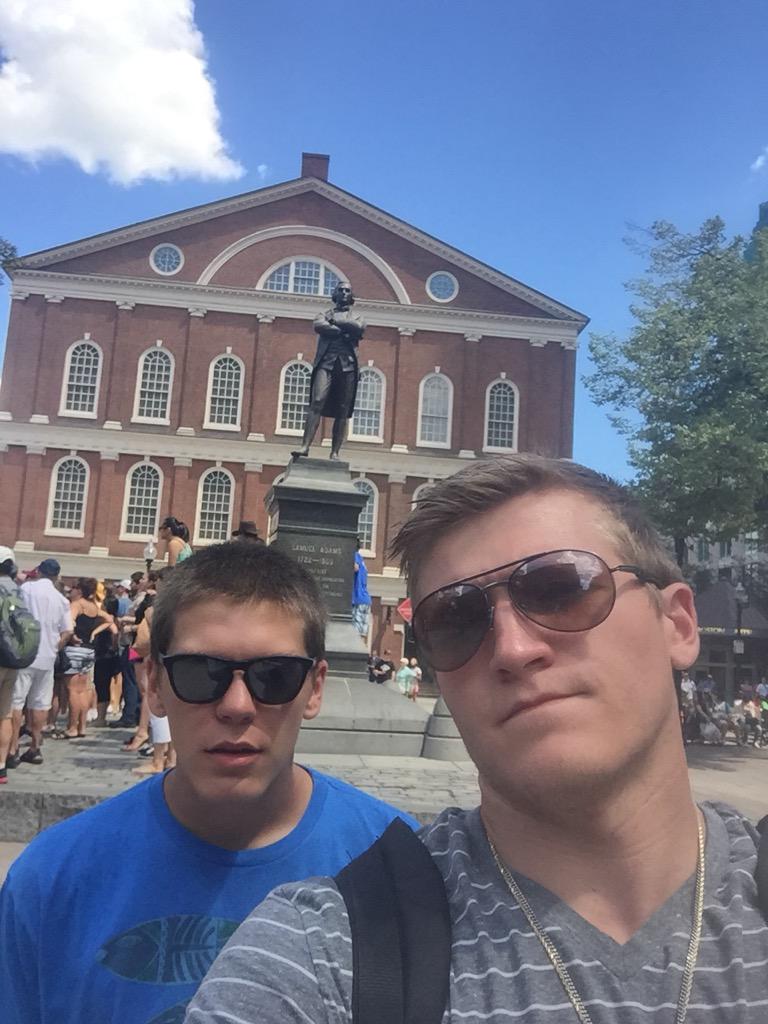TandemDemocracy's tweet photo. Had to go talk to our founding father Sam Adams to find some inspiration for the next episode http://t.co/hRtTgmBnXg