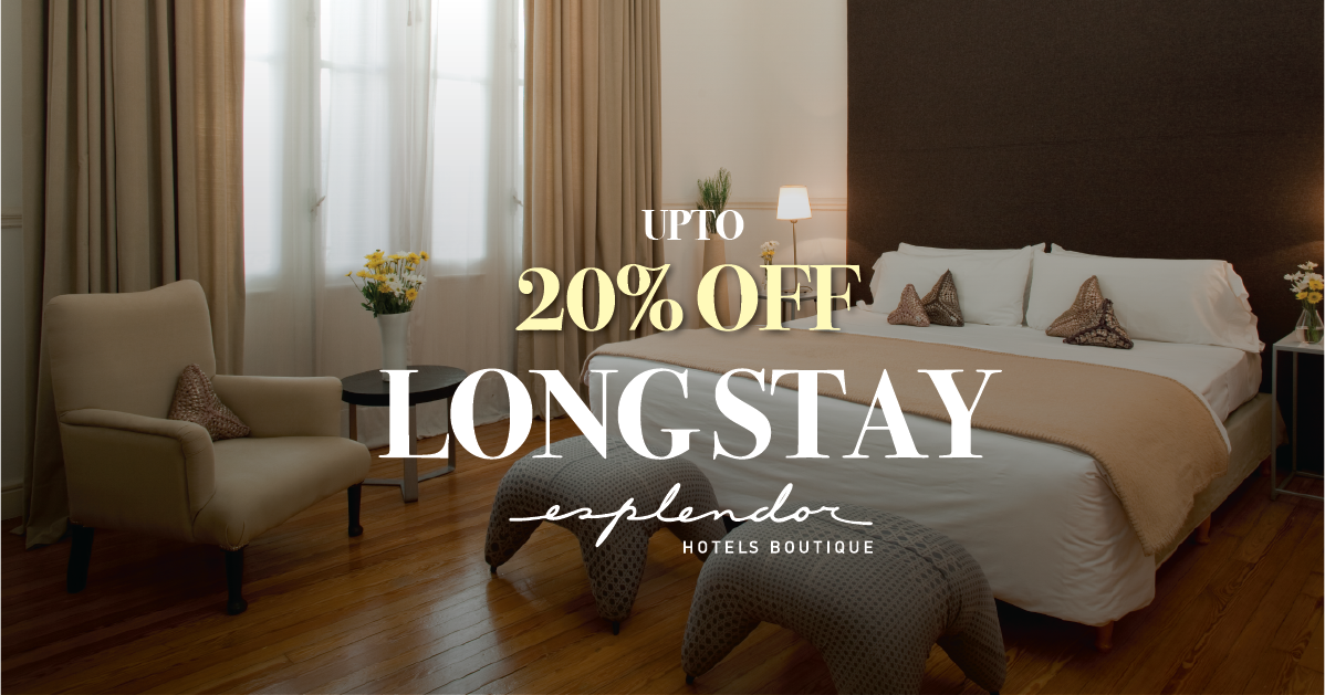 Extend your vacation for 3 or more nights and get up to 20%OFF your stay! esplendorhotels.com