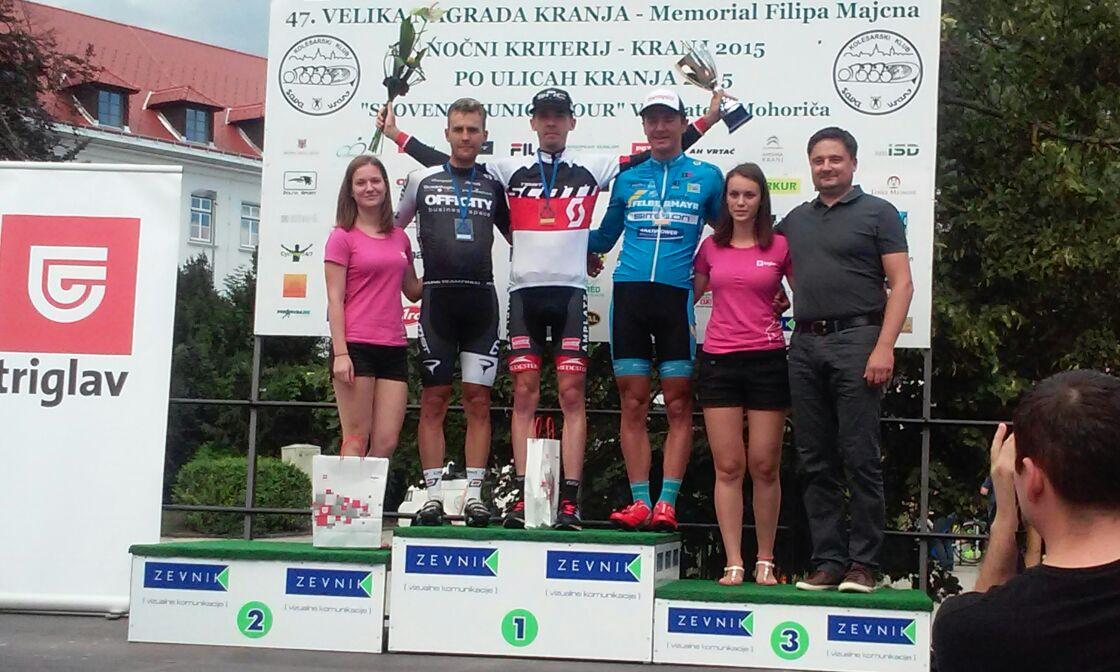 Il podio con Kusnovtz (Amplatz) che vince il #gpkranj 2015 davanti a Mattia De Marchi (#ctfriuli)! #andreanelcuore