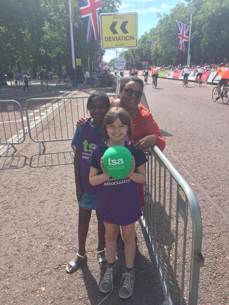 AnnieAGibbs's tweet photo. Well done to all cyclist riding in London today to raise awareness for the TSA #UKTSA enjoy the bubbles at the end http://t.co/jnxYKWVuh2