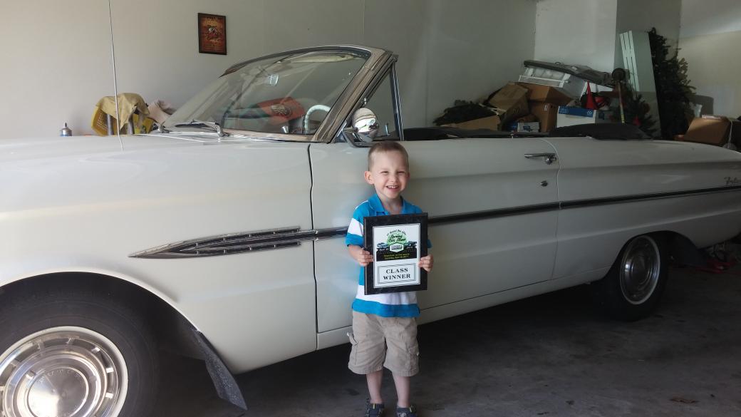 urmcjj's tweet photo. A neat feature about convertibles on @CBSSunday. I love mine, and so does my son. #63Falcon http://t.co/dExEyIDWGD