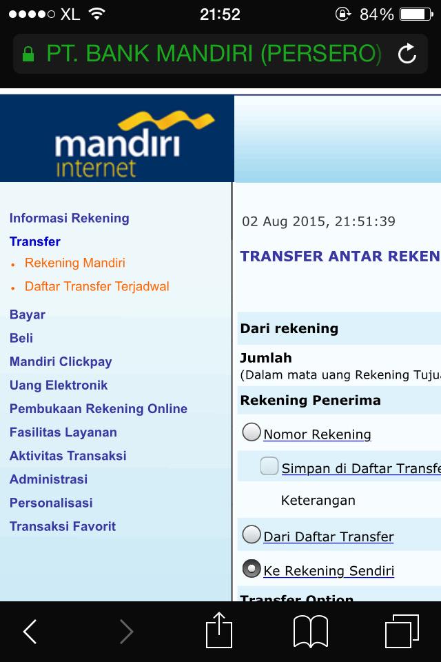 Dear <a href="/mandiricare/">Mandiri Care</a> Menu transfer online antar bank kog tidak ada? Hanya bisa antar rek mandiri