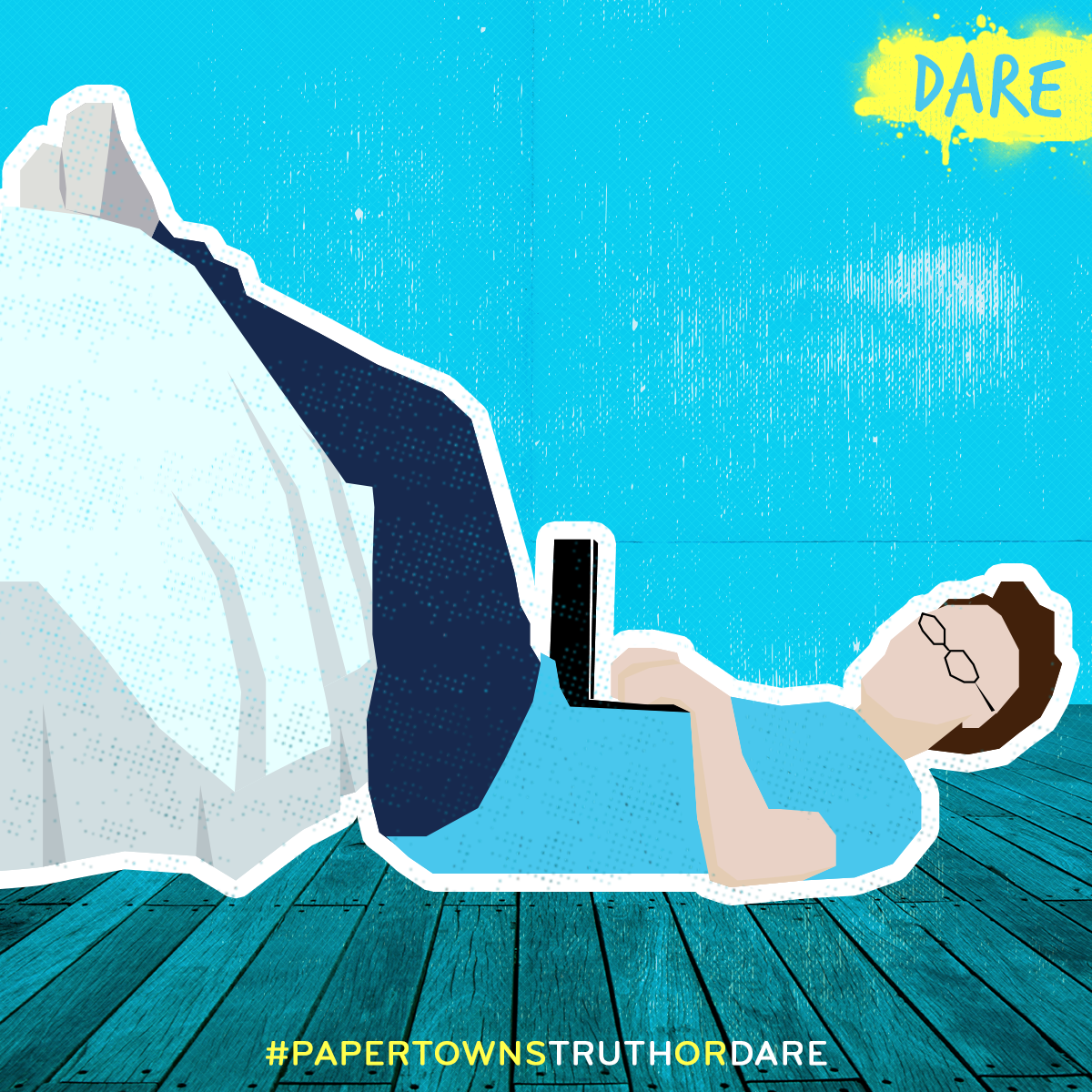 PaperTownsMovie's tweet photo. #PaperTowners, #FaultFanatics & #Nerdfighters! Snap a pic of yourself #Johnning for today’s #PaperTownsTruthOrDare! http://t.co/ZKbub0CGyI