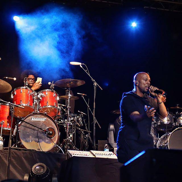 Questlove records Common from behind the drum kit on stage at <a href="/cityfestbham/">Schaeffer CityFest</a> in <a href="/railroadpa/">Umang Patel</a>… ift.tt/1DjyPr1