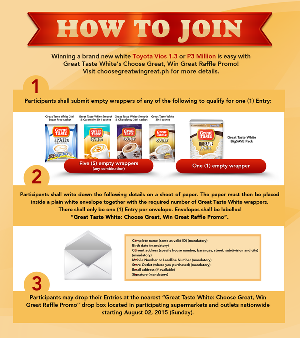GreatTaste3in1's tweet photo. Get a chance to win a gadget, a car, or cash up to P3 million! Visit http://t.co/WVDr8e47Xq #IfIWinSaGTWhite http://t.co/OHppnTtGDA
