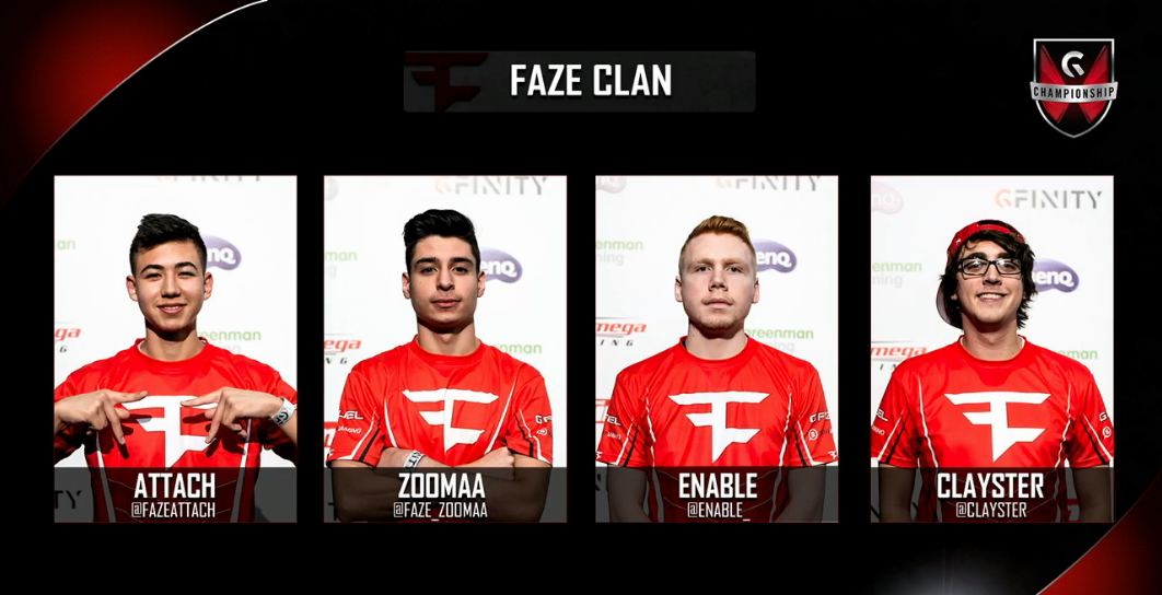 CODLeague's tweet photo. Congratulations to @FaZeClan, your #Gfinity100k CHAMPIONS! http://t.co/9A2L7fGDbt
