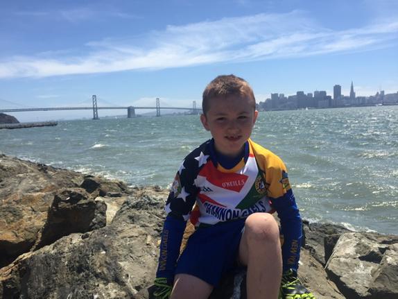 What a smile after the U 8 semi final . Mossie may have lost but he had great fun in the 2015 CYC in San Francisco