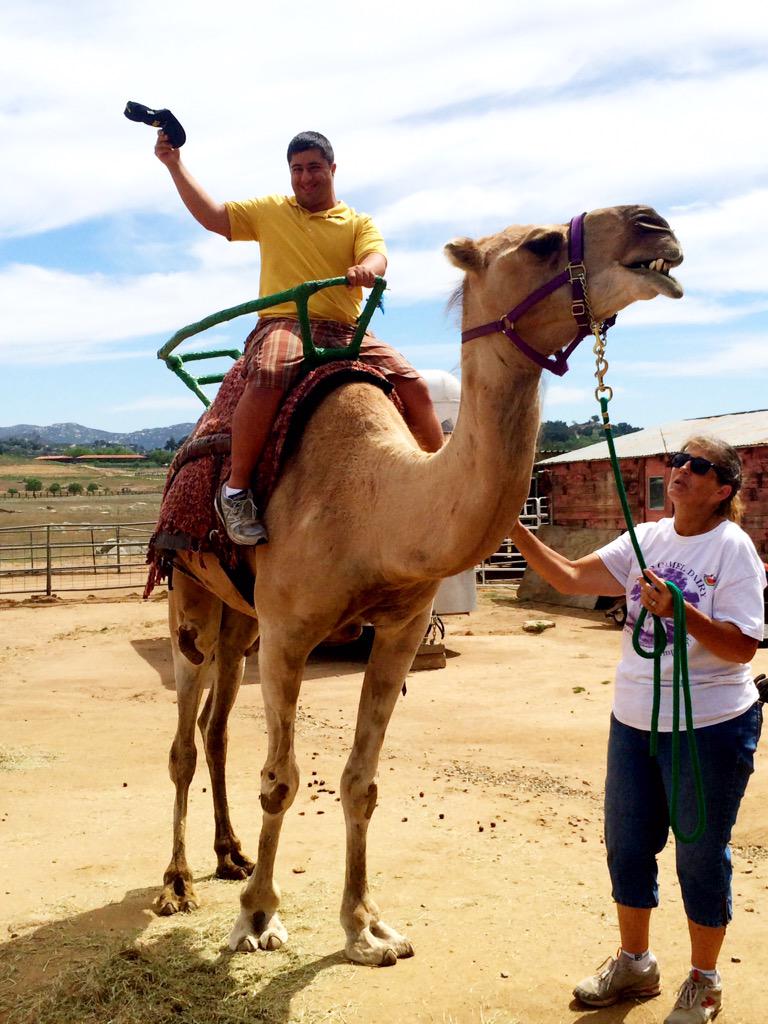 capabilityranch's tweet photo. Camel riding activity fun @OasisCamelDairy #specialneeds Please help fund events. Donate @ http://t.co/XnKIxm4V5Y #❤️ http://t.co/UBore3Hn4m