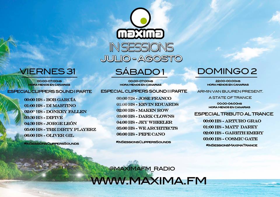 #InSessionsMaximaTrance
maxima.fm/2015/in-sessio…

#OnAir <a href="/Arturograo1/">Arturo Grao 💚🎙</a>
Listen: ow.ly/QecXD
#TributoAlTrance