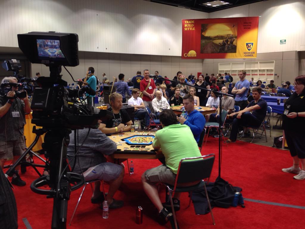 FRMediaIndy's tweet photo. 2015 Catan National Championship LIVE now! @Oomba @mayfairgames http://t.co/RAVORzDxqZ http://t.co/qsiJtksNhZ