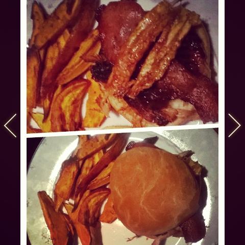 LLunchtime's tweet image. Homemade bread roll, 9 hour roasted pulled pork, homemade BBQ sauce &amp;amp; candied sweet potato fries 😍