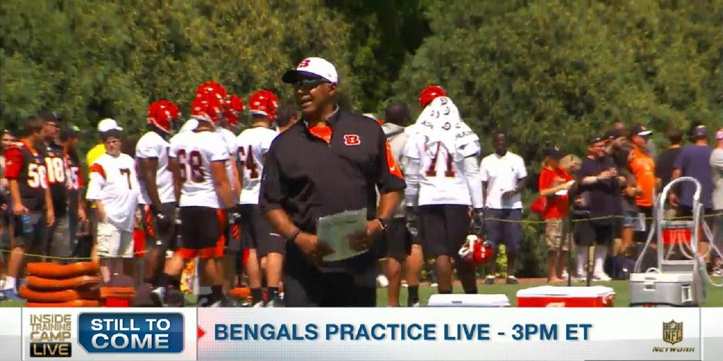 nflnetwork's tweet photo. Bengals Practice LIVE!

Coming up at 3pm ET! http://t.co/c948XOnZSc