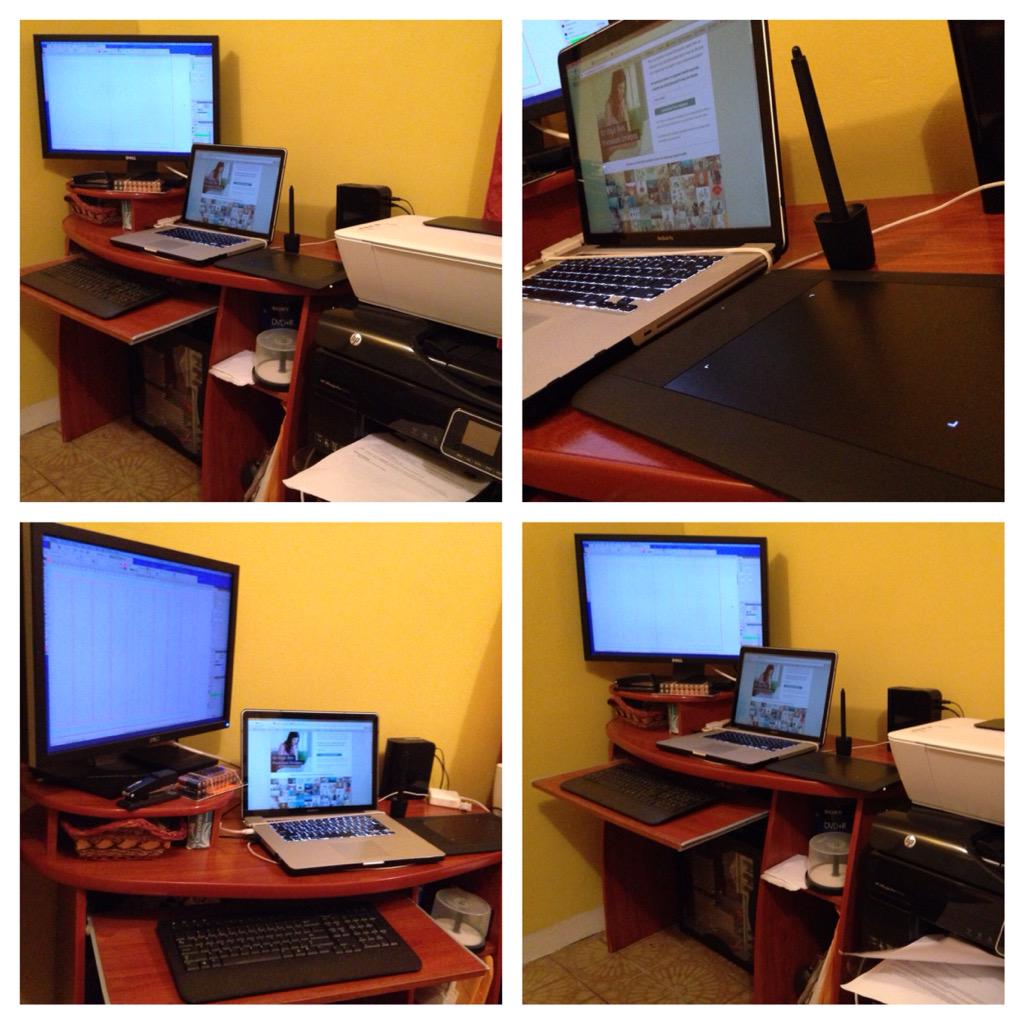 RonnIshPhoto's tweet photo. New workstation #graphicdesign #photography #editing #intuos #wacom #pentablet #macbookpro #widescreenmonitor http://t.co/VVg7pNzFPL
