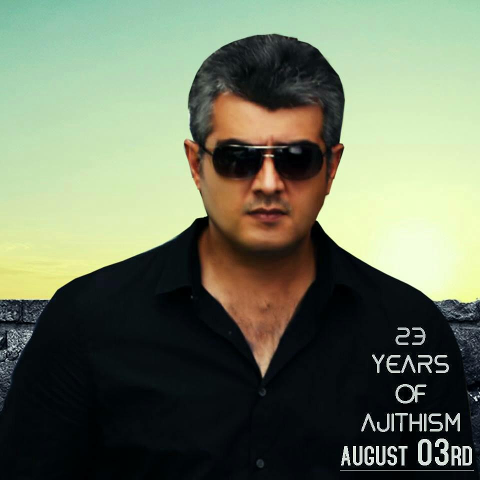 AjithNetwork's tweet photo. Our Thala #Ajith completes 23years
in cine industry . We love you ! We wishing all good health and prosperous life. http://t.co/An4301lQvj