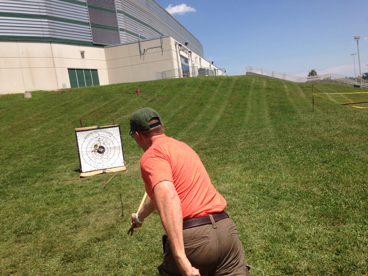 MODeerClassic's tweet photo. The Missouri Atlatl Association is still going strong teaching folks this primitive hunting method.  #modeerclassic http://t.co/G5E3zmj0zC
