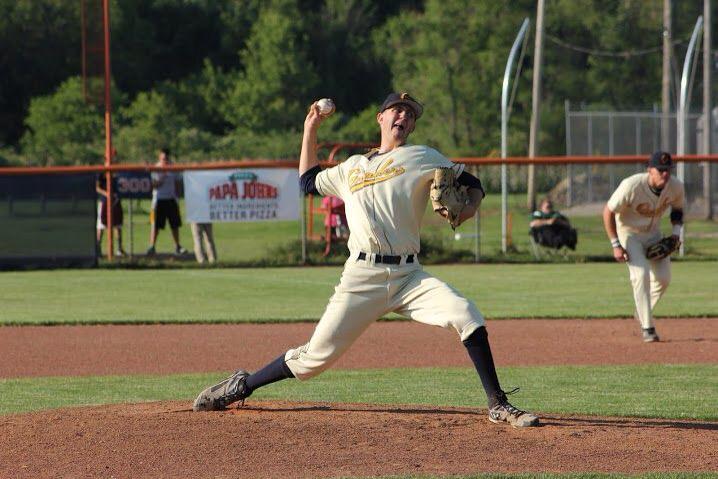 HammondPost3ALB's tweet photo. Matt threw 5 innings Saturday night for the Martinsville Mustangs - gave up 1 run. Martinsville won 7-6. http://t.co/2zdu63y065