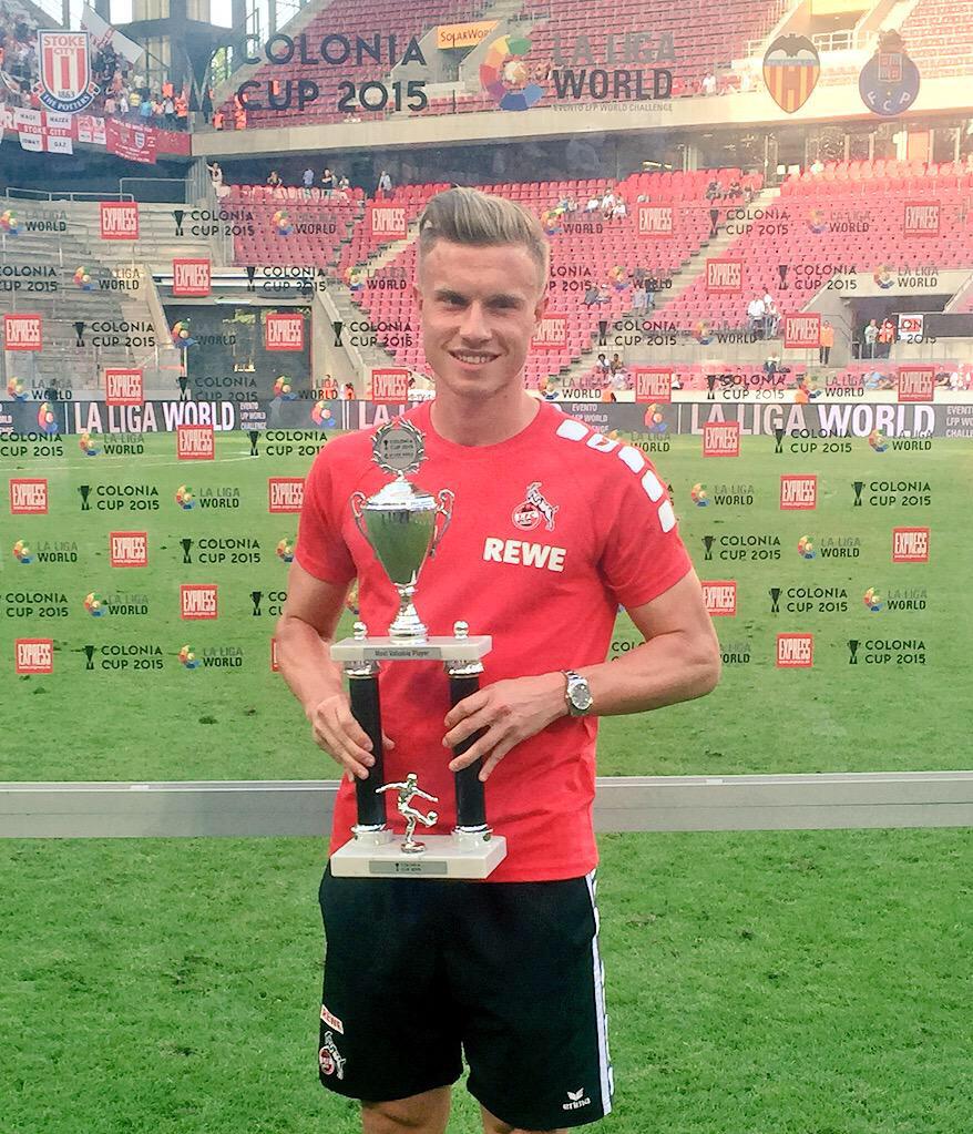 fckoeln_en's tweet photo. Player of the tournament: @yannickgerhardt. #effzeh #ColoniaCup http://t.co/0q6BB4RTlw