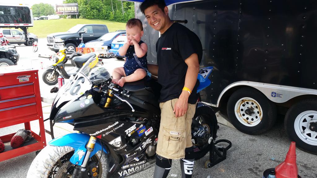 DanOrtegaRacing's tweet photo. My son Chase and I at @roadamerica a couple weeks ago. http://t.co/G5SAqQCZyM
