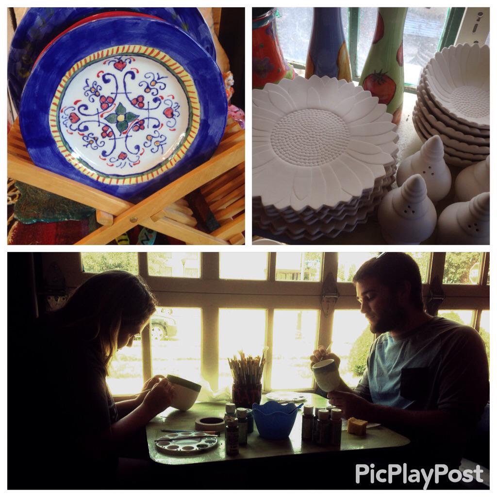 SunfireCeramics's tweet photo. It's a beautiful day at the shop! Come paint new dishes or a present for somebody you love. Create with us! http://t.co/3OZnjEEZ1l