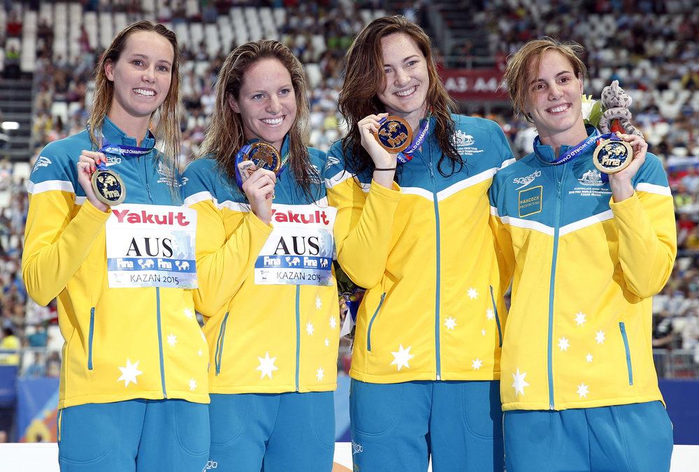 Freestyle relay girls now “All Conquering” after world championship gold in Kazan: swimming.org.au/article.php?gr…
