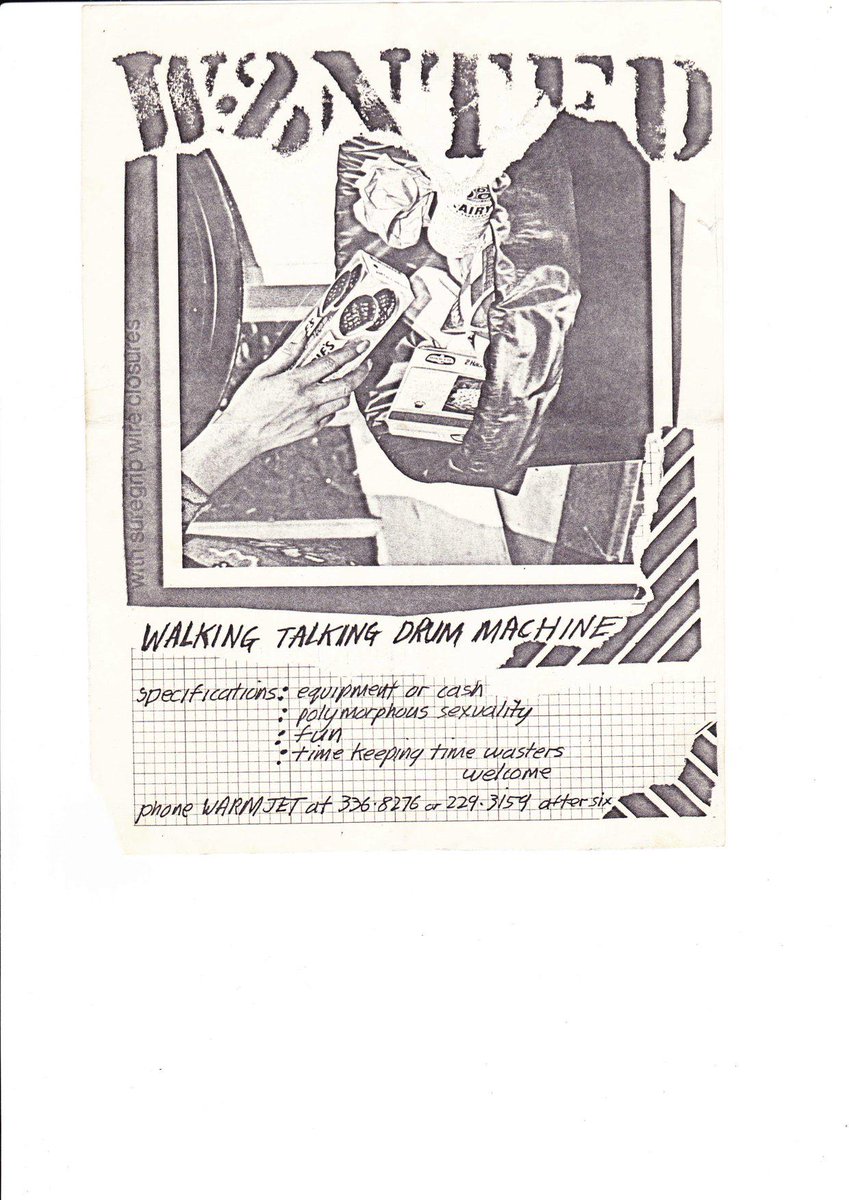 soundofyoungsco's tweet photo. "the wanted ad that Bob Last designed for Hilary to recruit Davy Henderson" c/o Angus Groovy White #warmjets http://t.co/Xk2DvaQDMz