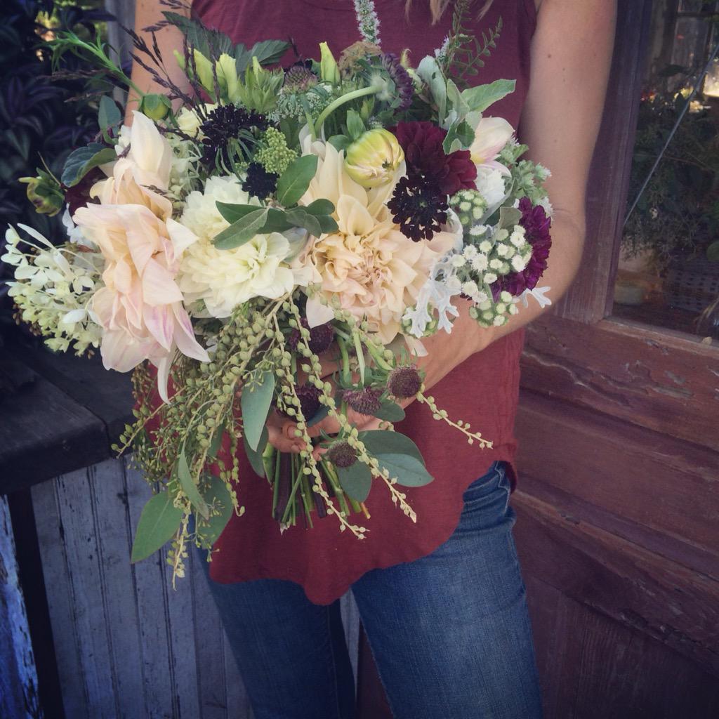 SassafrasFork's tweet photo. A farm fresh bouquet from yesterday's wedding! http://t.co/HEGMgl5a3p