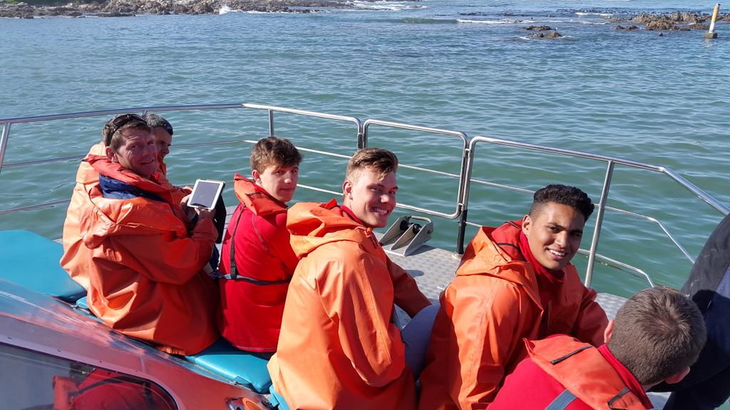 TrentSport's tweet photo. Great day at Gansbaai whale watching, penguin rescue, and of course the shark dive! All boys and limbs present! http://t.co/ZdSeghEHqn