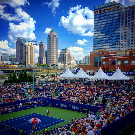 MarkToro's tweet photo. Another spectacular day of @ATPWorldTour #tennis at @BBTAtlantaOpen at @AtlanticStation in @MidtownATL. #Atlanta http://t.co/bAXTw0dQs6