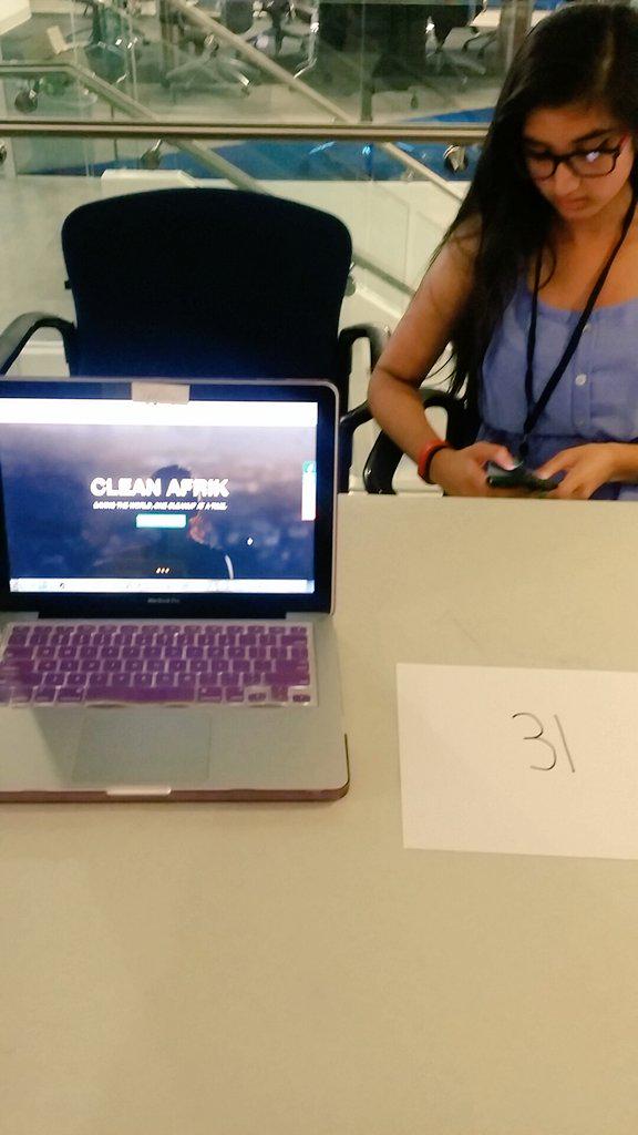 fnerrise's tweet photo. Stop by Table 31 to check our project, Clean Afrik. ๐ @DCHacksOfficial #dchacks #girlswhocode http://t.co/NSVo20rycT