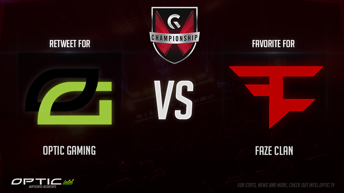 DexertoEsports's tweet photo. Grand Finals of the #Gfinity100k are starting soon! RT for @OpTicGaming, Fav for @FaZeClan! #OpTicIntel http://t.co/CoHZiH14j5