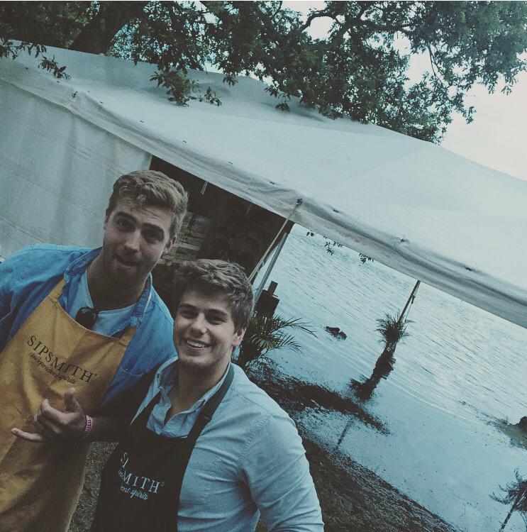 sipsmith's tweet photo. Our bar may have flooded - but that's not stopping the sipping - come enjoy a 'sea' &amp; tonic @PortEliotFest http://t.co/5Wm74W7G46