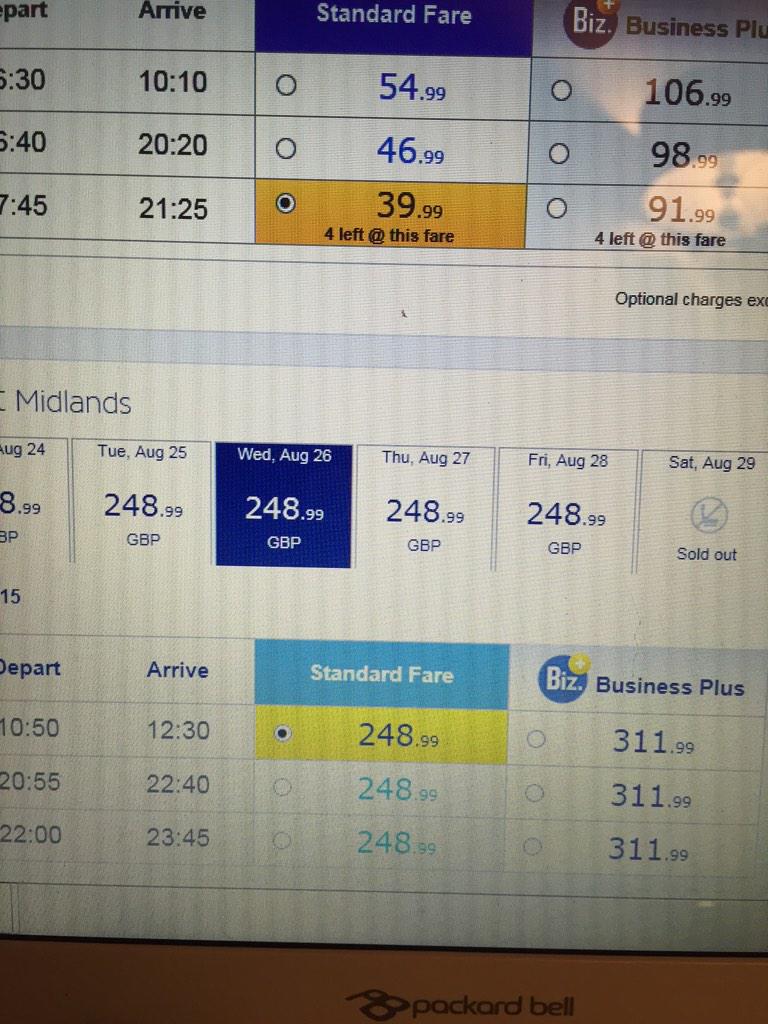Dan_Hart_x's tweet photo. @Ryanair is this a joke? How can you justify it? Feeling screwed over here!! http://t.co/RtByXwsFRZ