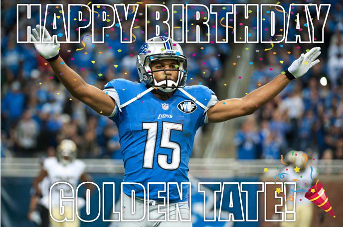 Wishing a very Happy Birthday to Golden Tate of the We hope you have an amazing day! 