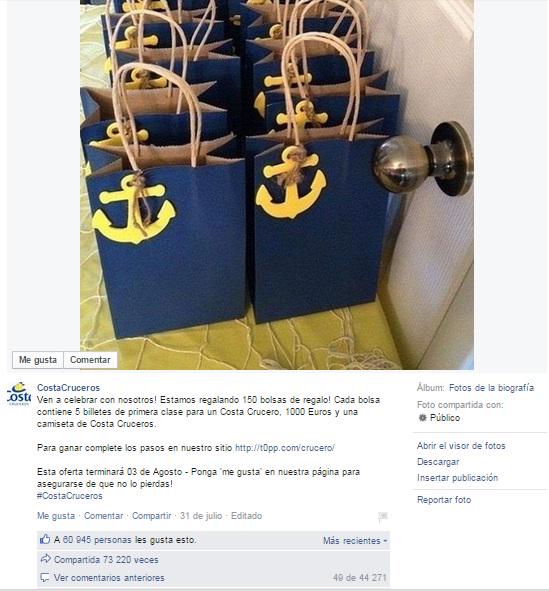 policia's tweet photo. ATENCIÓN AL FRAUDE MASIVO EN Facebook:aprovechan tus ganas de vacaciones para ofrecerte un FALSO crucero... #NOPIQUES http://t.co/CC0fh5cYmz