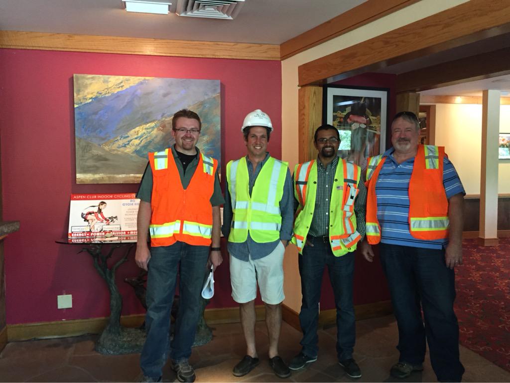 FoxAspenClub's tweet photo. Taking a quick tour of the construction site.  #aspenclub http://t.co/prQGh0knK6