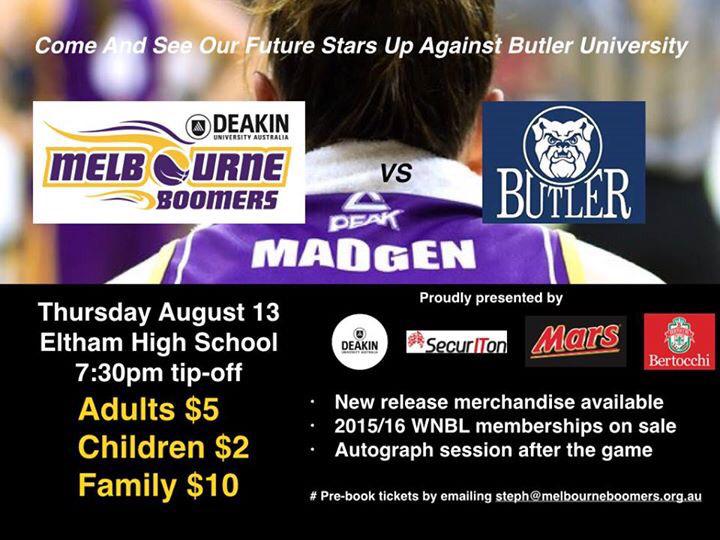 elthamwildcats's tweet photo. .@MelbourneBoomer v Butler Uni. We're proud to host elite women's basketball! @DVLeader @WNBL @nillumbikshire #eltham http://t.co/gZq2HRyDIA