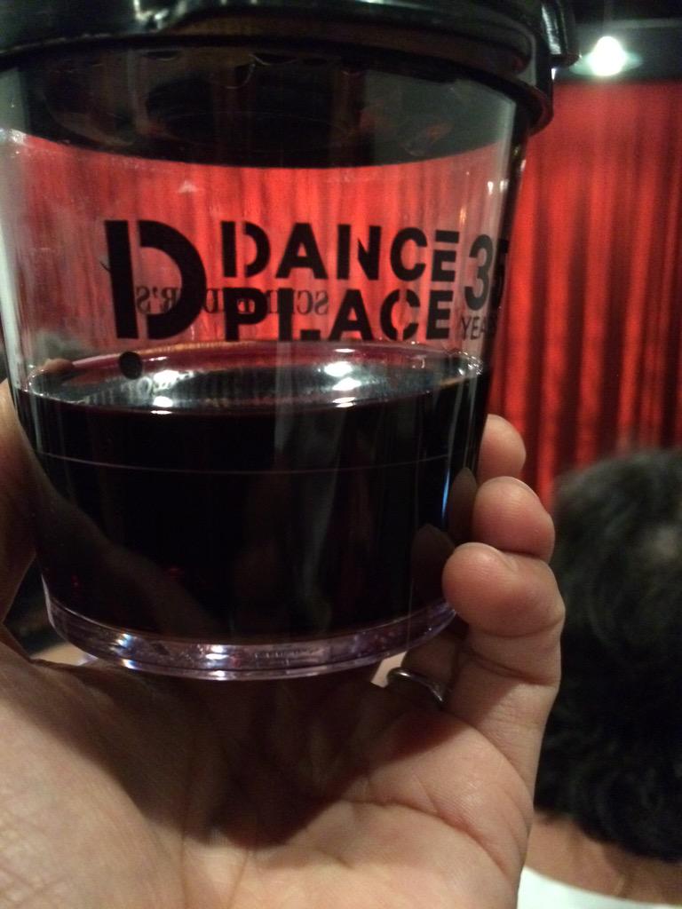 danceboxtheater's tweet photo. @DancePlace for @FuriaFlamenca -- w my new @DancePlace theater-certified wine cup. show starts soon! http://t.co/PP0E8YZDmm