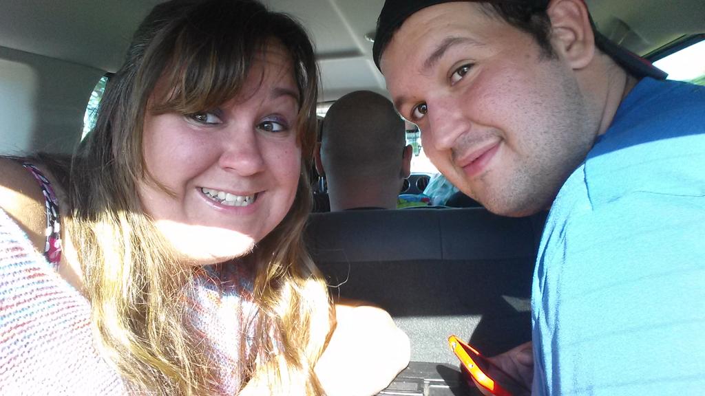 Steph_Steeves's tweet photo. When you've only got one @CavendishBeach pass and 2 cars. @hainesy_71 and I are #trunkinit in @PEICanada . #Werock http://t.co/rKVCaxqxED