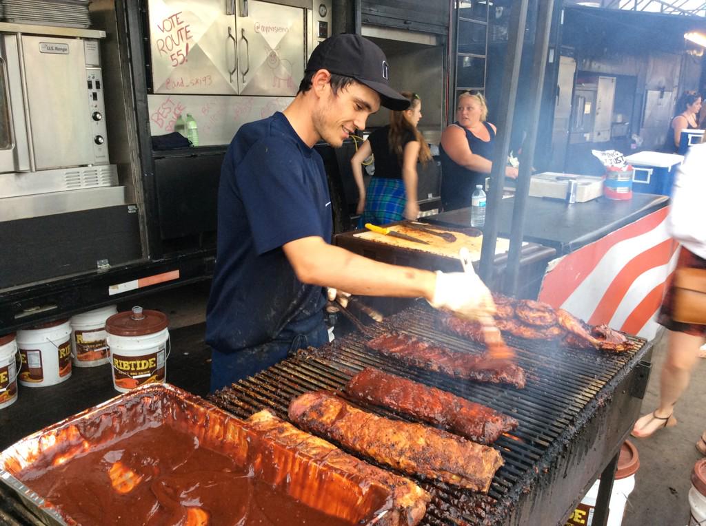 An action shot from here <a href="/CapitalRibfest/">Capital Ribfest (Ottawa)</a> taken from <a href="/r55kona/">ROUTE 55 BBQ TEAM</a> where they really know their #Ribs #TheBigSticky
