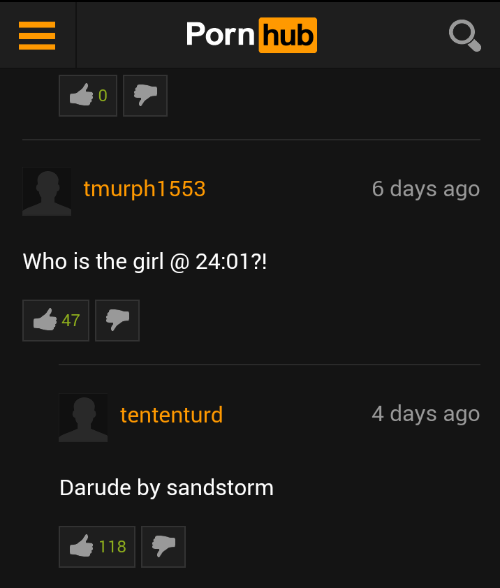 brockheinz's tweet photo. Can't even escape that shit on @Pornhub.
#PornComments http://t.co/3HQTQAzW72