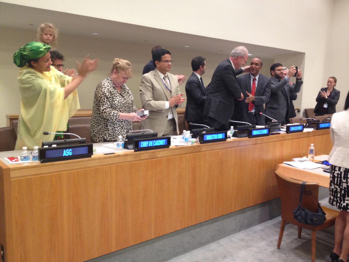 CZMissionNY's tweet photo. The 2030 Agenda for Sustainable Development has been adopted! #post2015 #InterGov2015 http://t.co/Ur7NJYhGyc