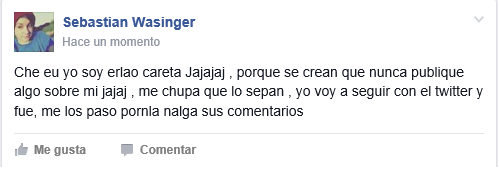 ERLAOcaretas's tweet photo. 12 años debes tener pendejo culo con mierda y queres hacerte ver así ? APRENDE A ESCRIBIR PRIMERO. #PibeForro http://t.co/zUZzHfH2hi
