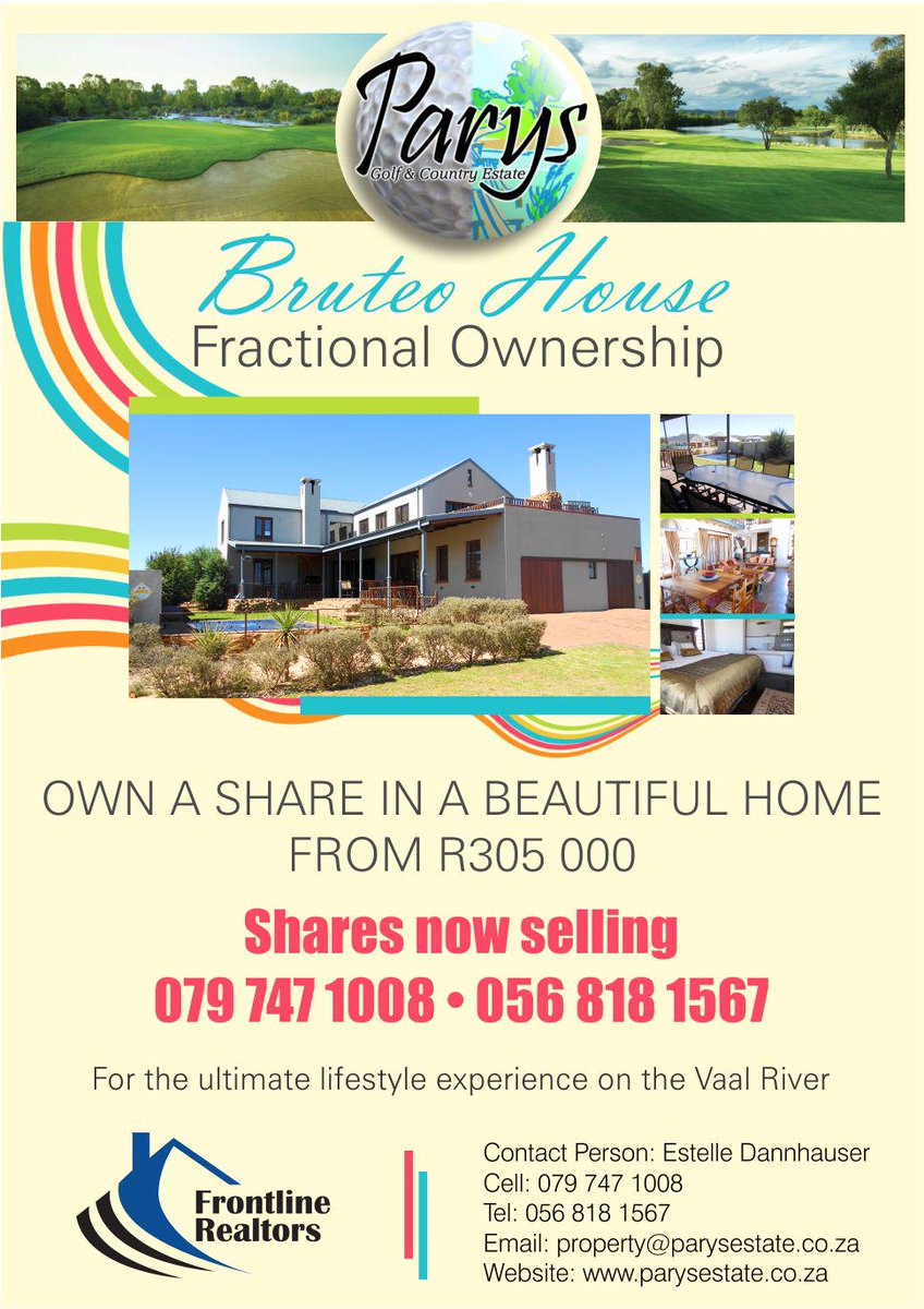 ParysGolfEstate's tweet photo. Fractional Ownership Available @ParysGolfEstate
Shares selling from R305 000 - 0568181567 http://t.co/xu5LEYFXLO