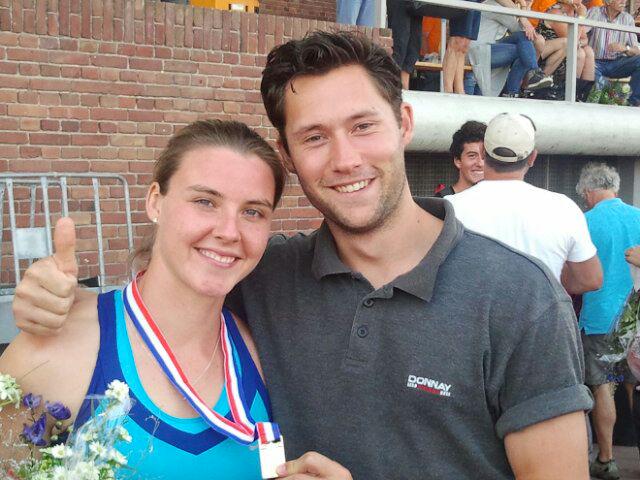 Goud! Mijn titel van vorig jaar kunnen prolongeren, dus weer nederlands kampioen speerwerpen!