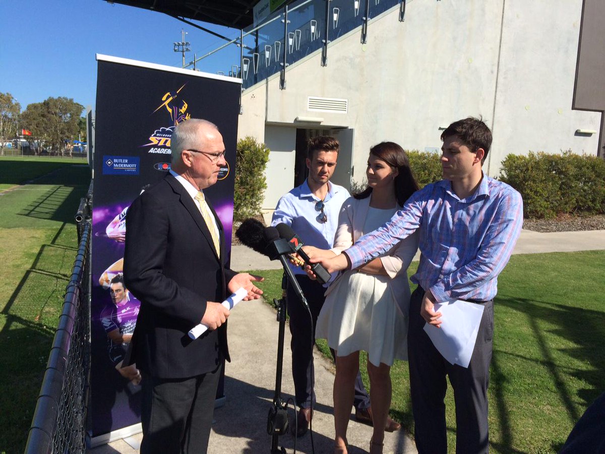storm's tweet image. Mayor Mark Jamieson &amp;amp; Storm Qld Coaching Director Matt Adamson speak about the Club's Sunshine Coast training camp